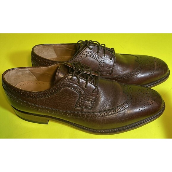 J & M 1850 Mens 10 Brown Wingtip  Shoes Made In India GUC main image 8